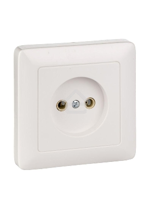 Розетка WESSEN RS10-132-B  ХИТ белый 1-я б/з 10А скрытый монтаж