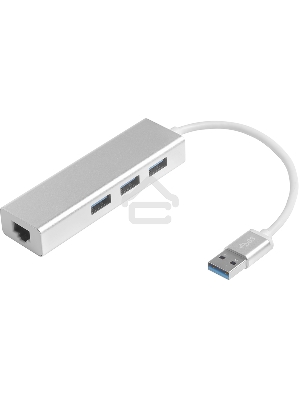 Хаб Greenconnect USB 3.0 Хаб на 3 порта + 10/100Mbps Ethernet Network (GCR-AP05) metall