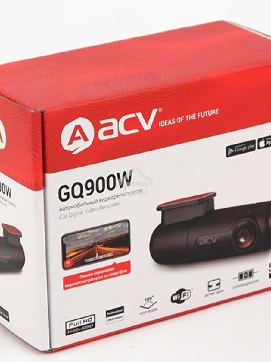 Видеорегистратор ACV GQ900W черный 2Mpix 1080x1920 1080p 160гр. GPS GM8135S