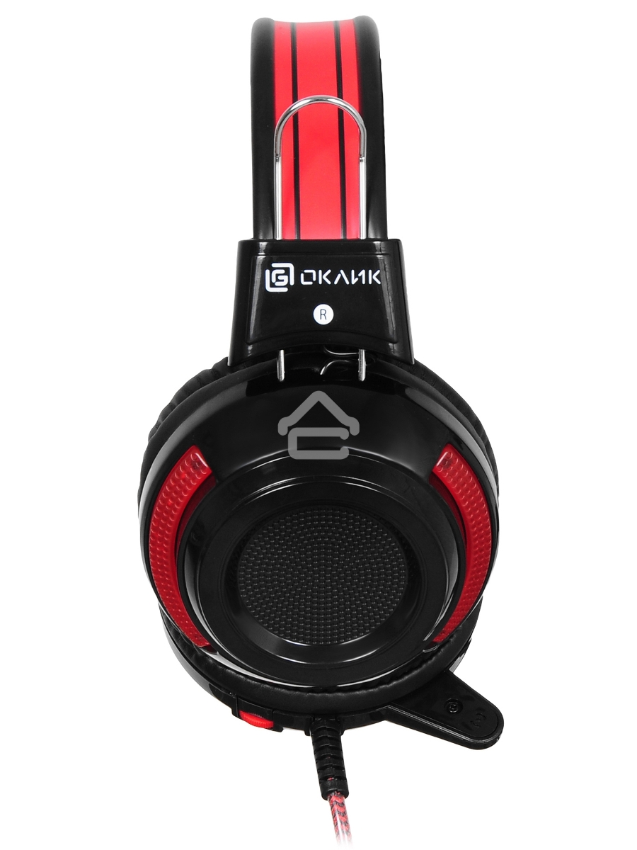 Наушники Oklick HS-G300 черный/красный {2.5м мониторы оголовье (AH-V1)}