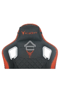 Кресло игровое Knight OUTRIDER черный/красный ромбик эко.кожа с подголов. крестовина металл