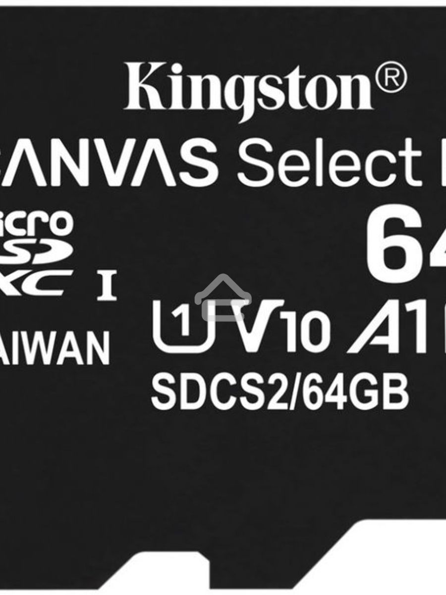 Флеш карта microSDHC 64GB microSDXC Class10 Kingston <SDCS2/64GBSP> Class10 UHS-I Canvas Select up to 100MB/s