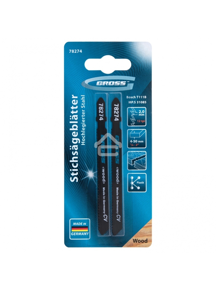 Полотна для электролобзика по дереву, 2 шт.( 31085 - T111B ) Gross