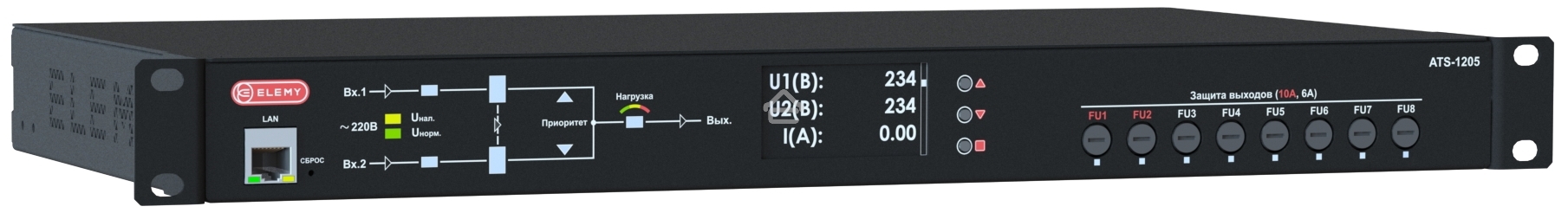 Устройство автоматического ввода резерва АВР Elemy ATS-1205/16 1U 19