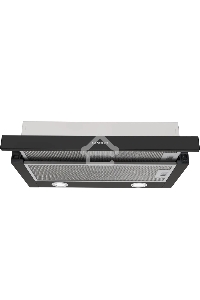 Встраиваемая вытяжка Kuppersberg SLIMDUAL 60 B телескопическая, 60 см, High-Tech, макс. Производительность 650 м3/ч, 3 скорости, механическое управление, светодиодное освещение, два мотора, уровень шума 53 дБ, цвет черный