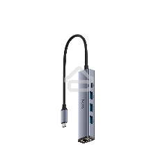 Адаптер CUDY 5-IN-1 USB Hub with GbE