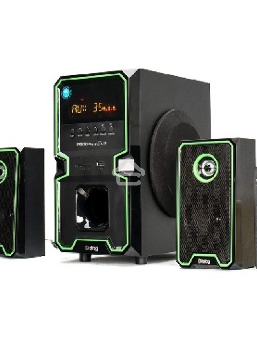 Колонки Dialog Progressive AP-222B BLACK - акустические колонки 2.1, 30W+2*10W RMS, Bluetooth, USB+SD reader