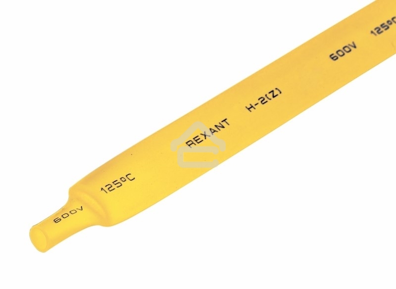 Термоусаживаемая трубка Rexant 9,0/4,5 мм, желтая, упаковка 50 шт. по 1 м