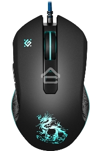 Мышь проводная Defender Sky Dragon GM-090L черный, 3200 dpi, USB, кнопки - 6