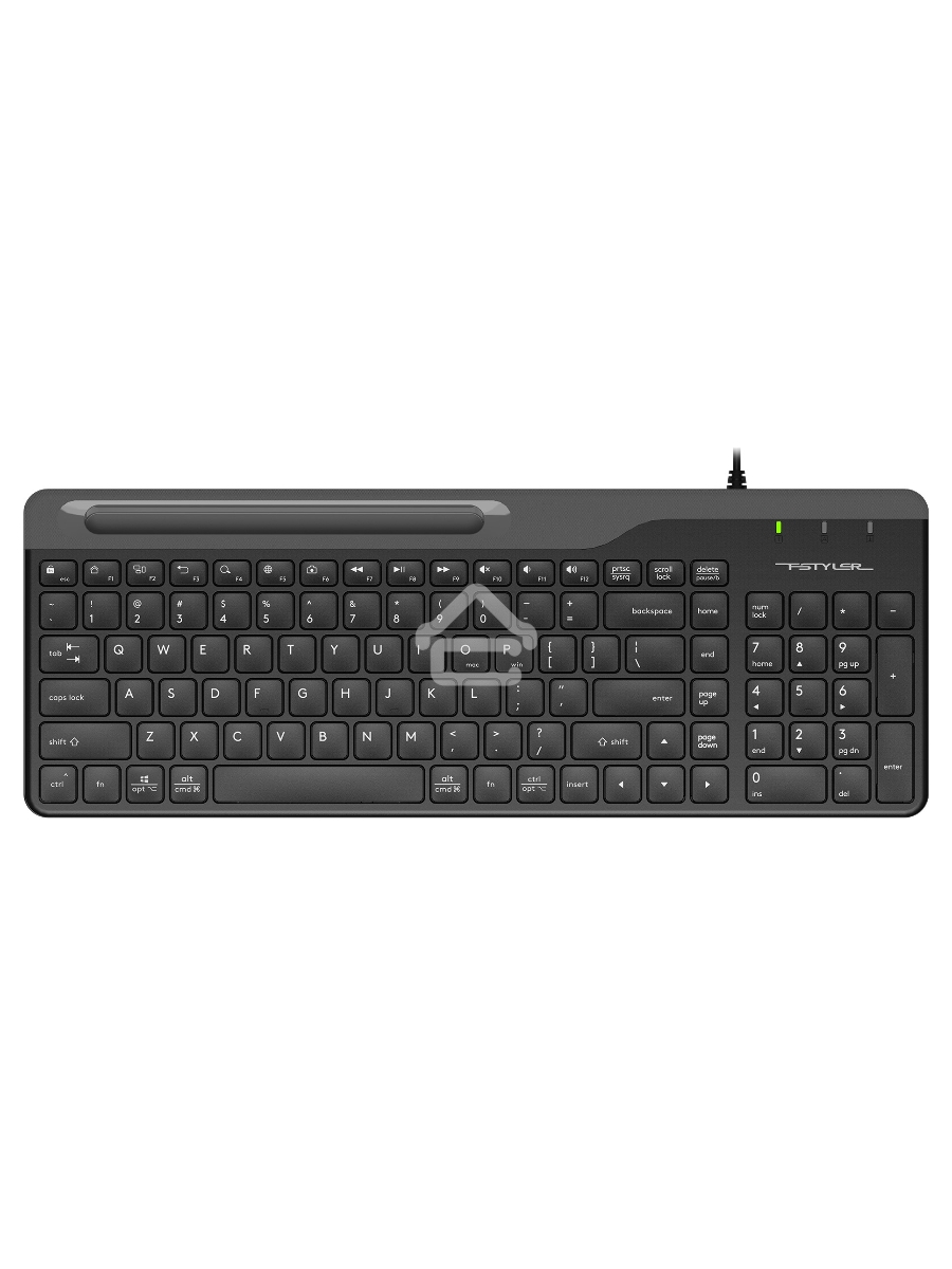 Клавиатура A4Tech Fstyler FK25 проводная, USB, черный/серый
