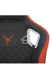 Кресло игровое Knight OUTRIDER черный/красный ромбик эко.кожа с подголов. крестовина металл