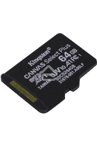 Флеш карта microSDHC 64GB microSDXC Class10 Kingston <SDCS2/64GBSP> Class10 UHS-I Canvas Select up to 100MB/s