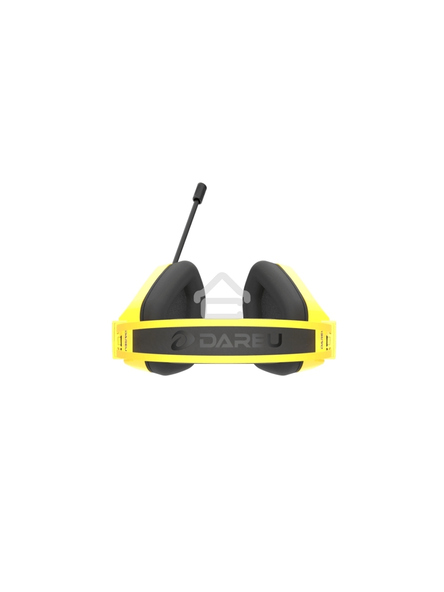 Гарнитура игровая проводная Dareu EH732 Yellow (желтый), подключение USB, подсветка RGB