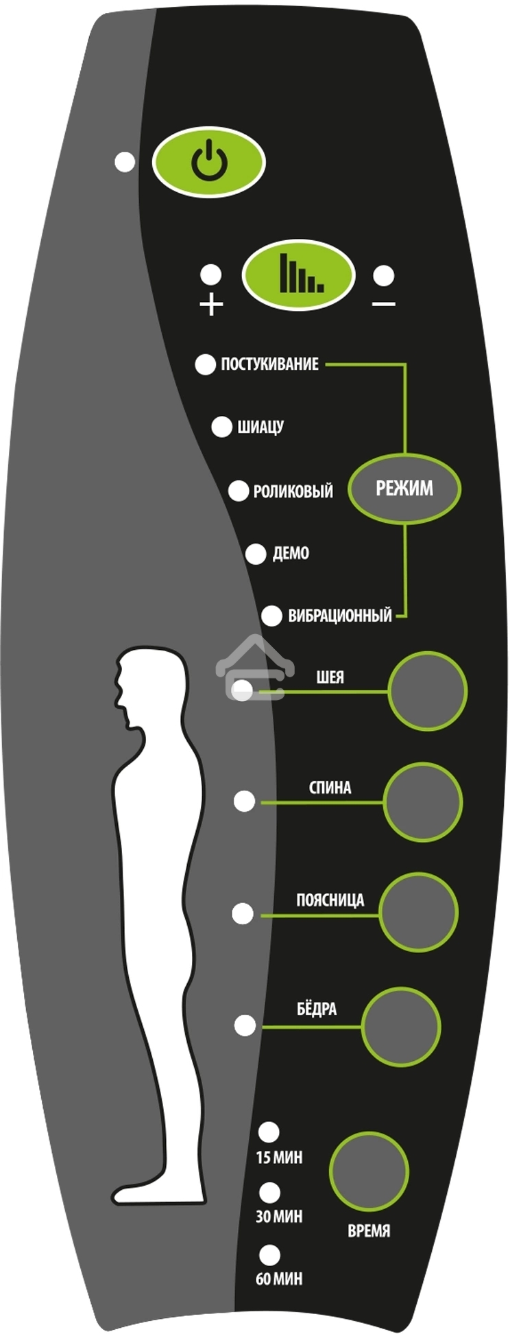 Кресло компьютерное Cactus CS-CHR-OC03M-BR темно-коричневый, эко.кожа, с подголовником