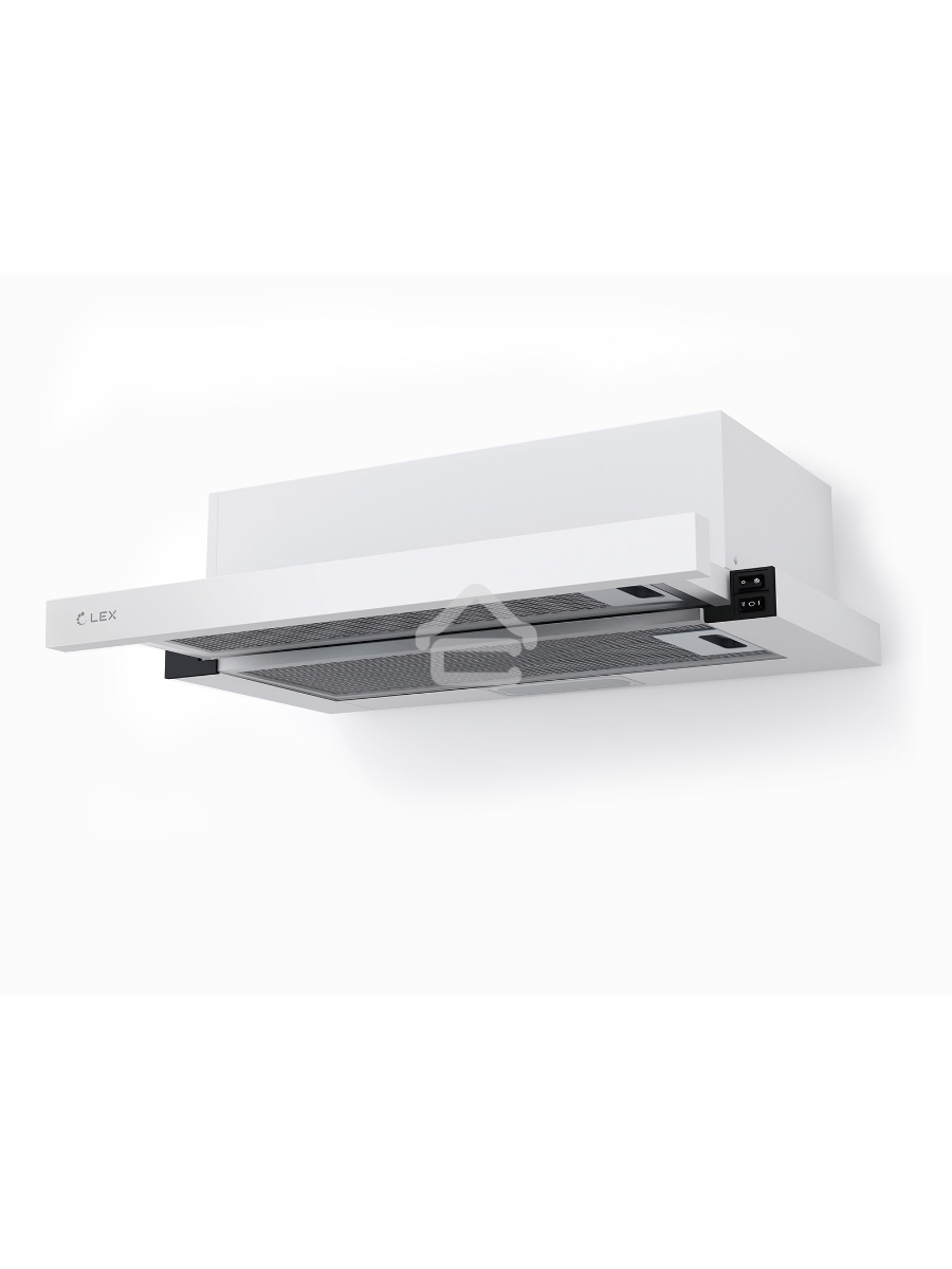 Вытяжка встраиваемая LEX HUBBLE 500 WHITE 570 - 650 м³/ч, LED лампы