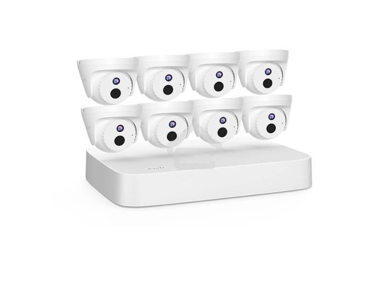 Комплект видеонаблюдения Tenda K8P-4CRс PoE на 8 каналов: видеорегистратор и 8 камер 