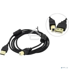 Кабель USB 2.0 A-->B 1.8м Exegate 2 фильтра, позолоченные контакты