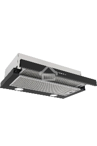 Встраиваемая вытяжка Kuppersberg SLIMDUAL 60 B телескопическая, 60 см, High-Tech, макс. Производительность 650 м3/ч, 3 скорости, механическое управление, светодиодное освещение, два мотора, уровень шума 53 дБ, цвет черный