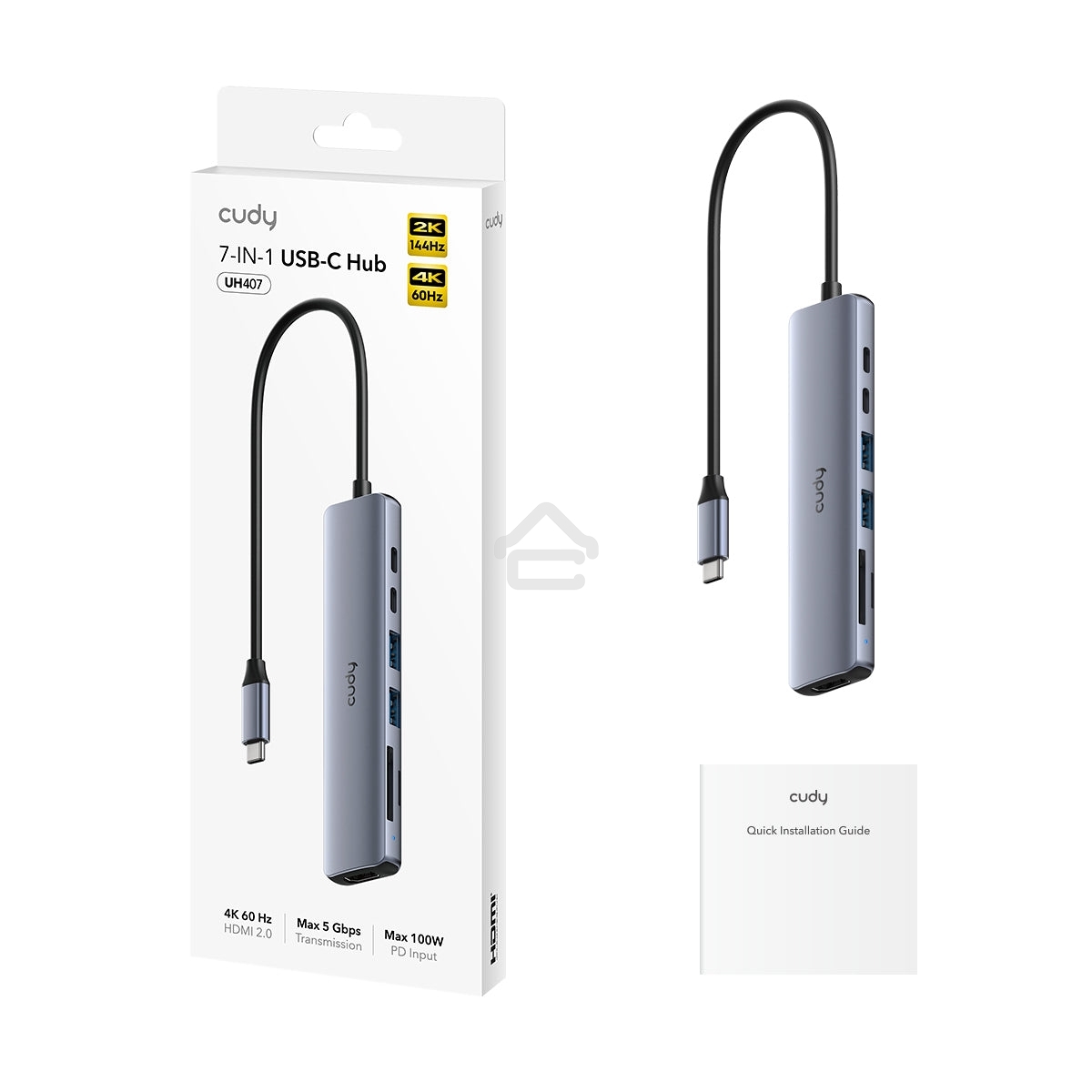USB-концентратор CUDY 7-IN-1 USB C Hub with 4K HDMI