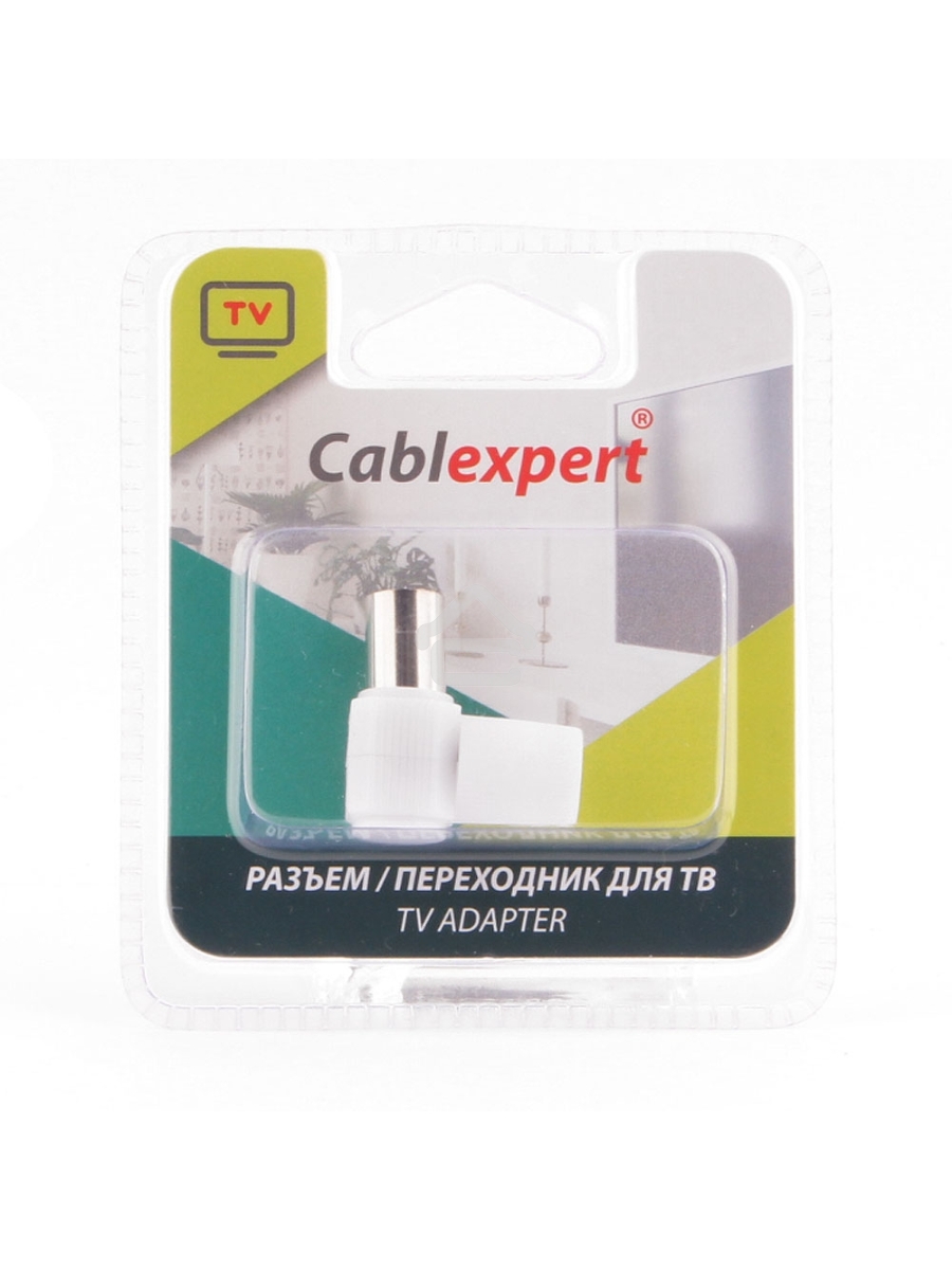 Разъем Cablexpert TVPL-10, TV (мама) 90 градусов, блистер