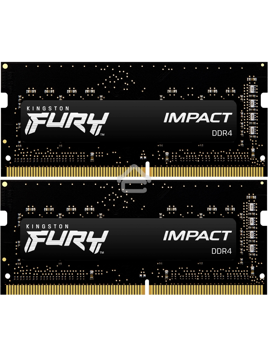 Оперативная память Kingston Fury Impact, DDR4, 16GB (2x8GB), 3200MHz, CL20, SO-DIMM
