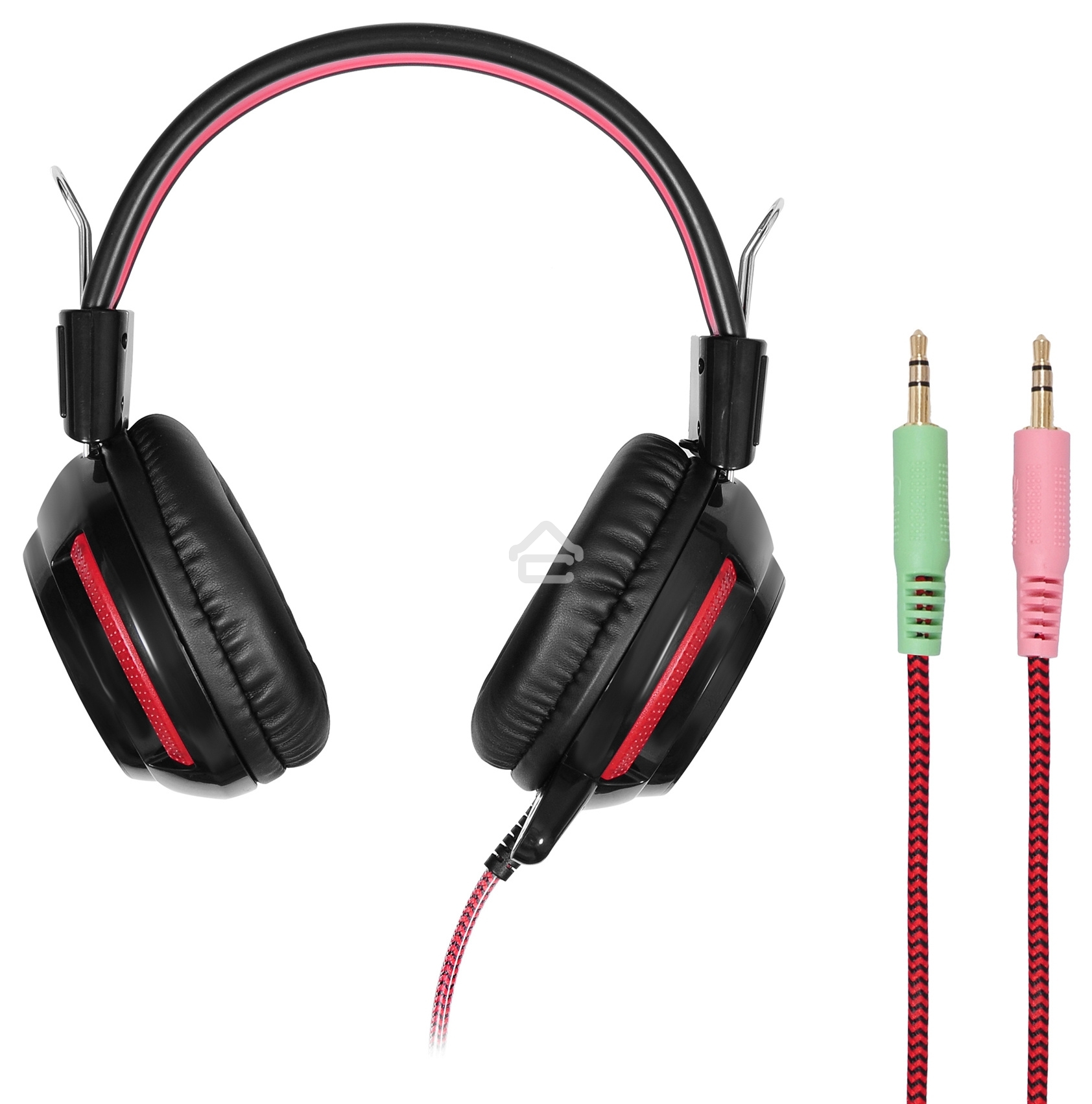 Наушники Oklick HS-G300 черный/красный 2.2 м мониторы оголовье (AH-V1)