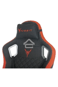 Кресло игровое Knight OUTRIDER черный/красный ромбик эко.кожа с подголов. крестовина металл