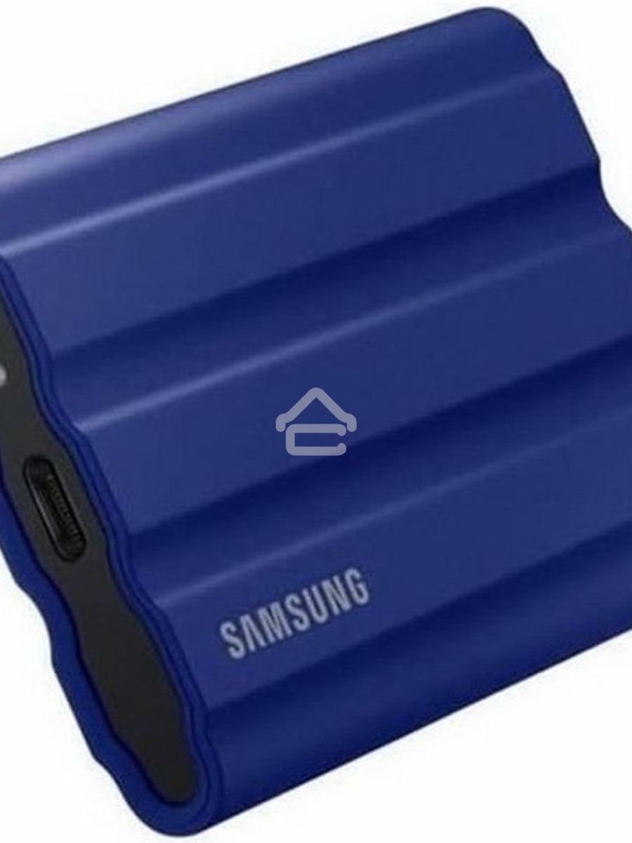 Накопитель Samsung External SSD T7 Shield, 2TB, Type C-to-C/A, USB 3.2 Gen2, R/W 1050/1000MB/s, IP65, 88x59x13mm, 98g, Blue (12 мес.)