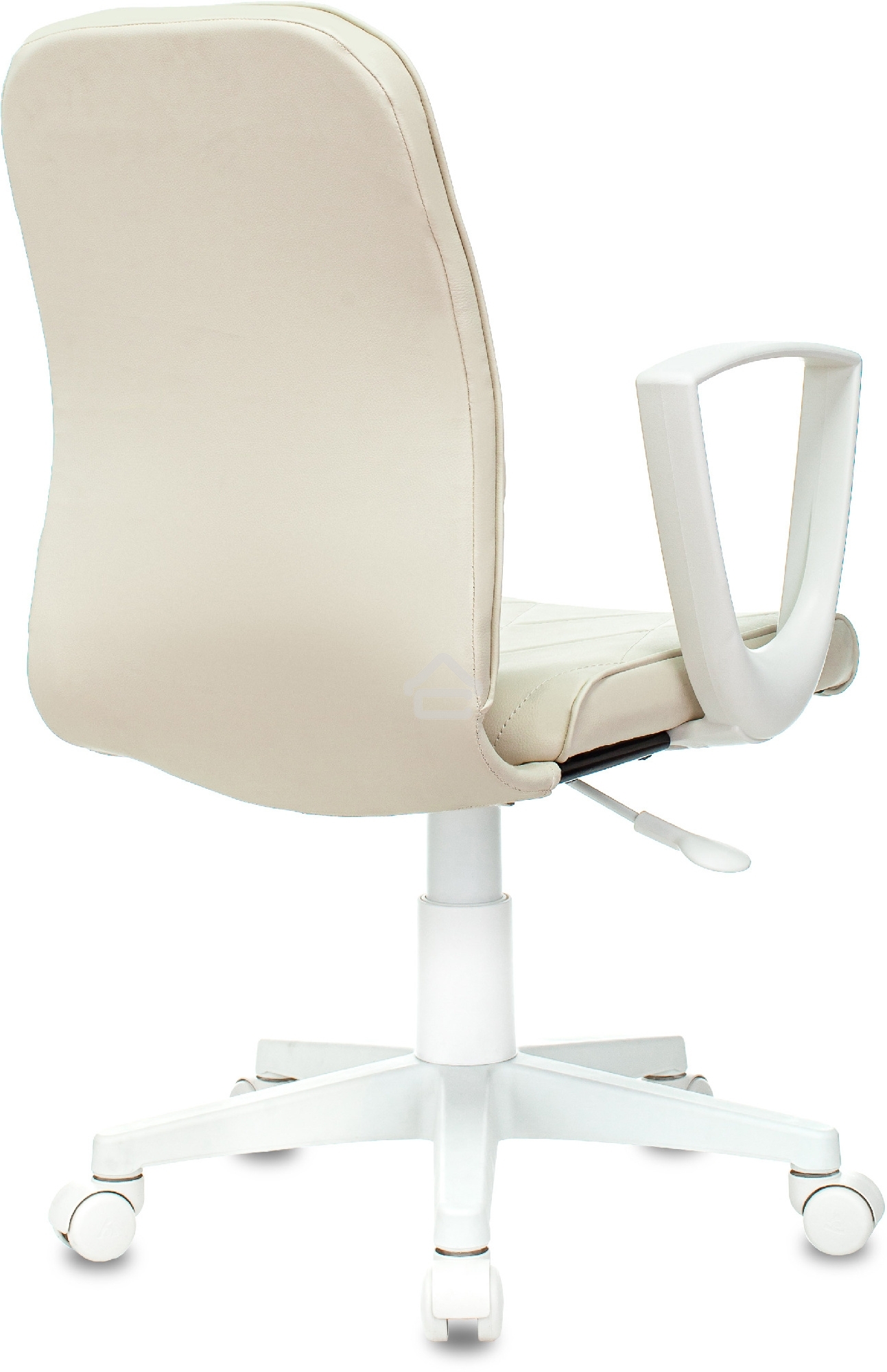 Кресло компьютерное Бюрократ CH-W327 слоновая кость OR-10, эко.кожа, крестов. пластик, пластик белый