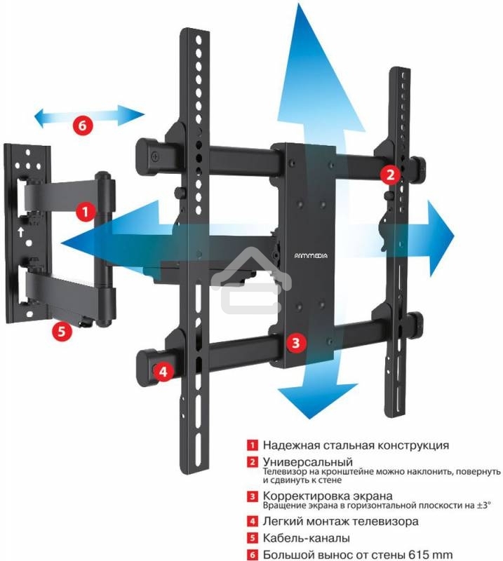 Кронштейн для телевизора Arm Media PARAMOUNT-40 черный 26