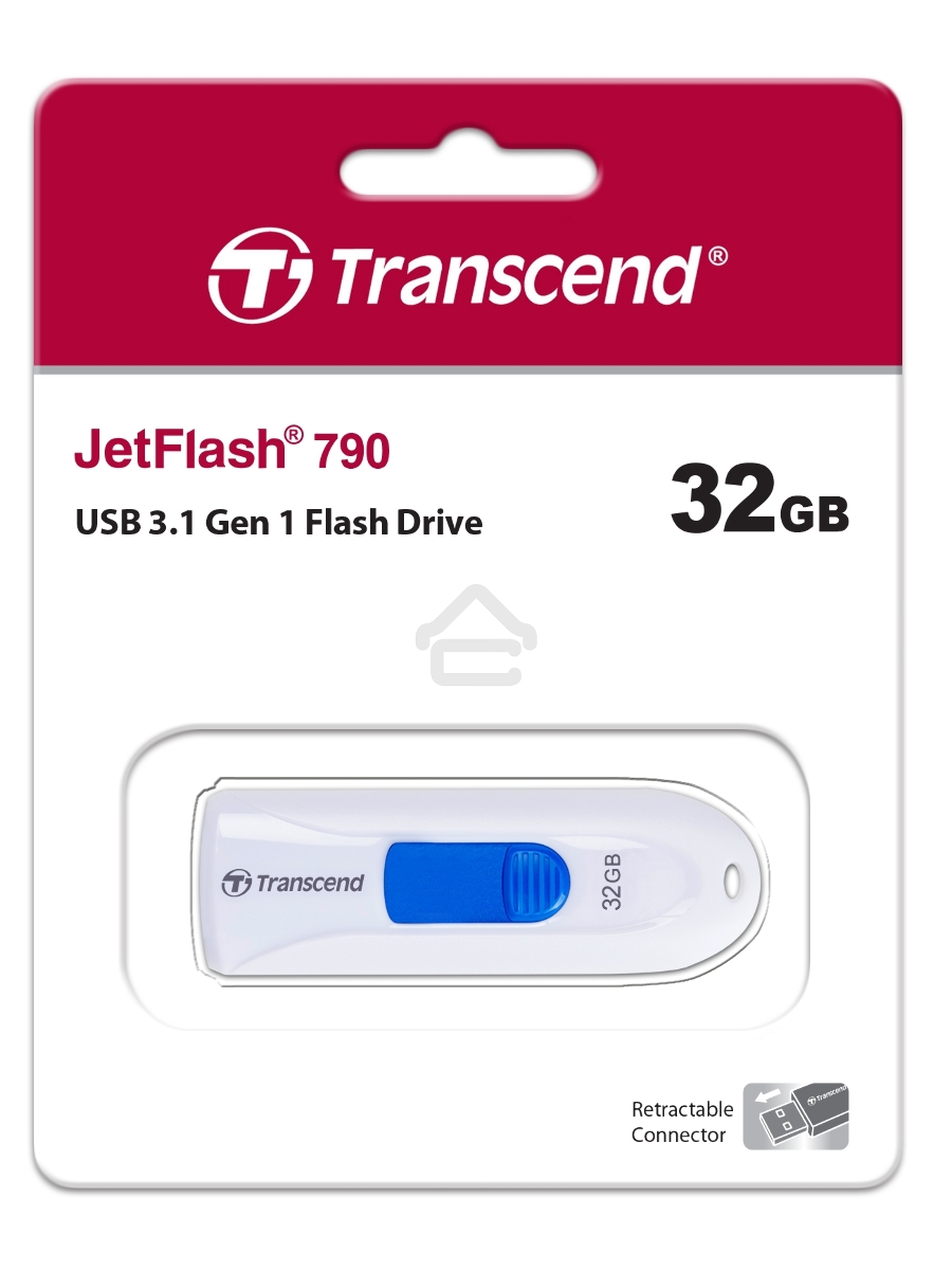 Флеш диск Transcend USB Drive 32Gb JetFlash 790 TS32GJF790W {USB 3.0}