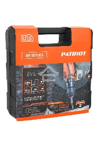 Дрель-шуруповерт Patriot BR 187UES, Аккумуляторная, 18В, 2 АКБ, Кейс