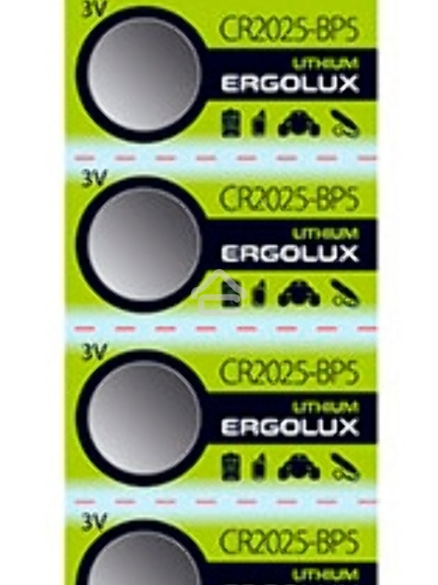 Батарея Ergolux Lithium CR2025-BP5 CR2025 150mAh (5шт) блистер
