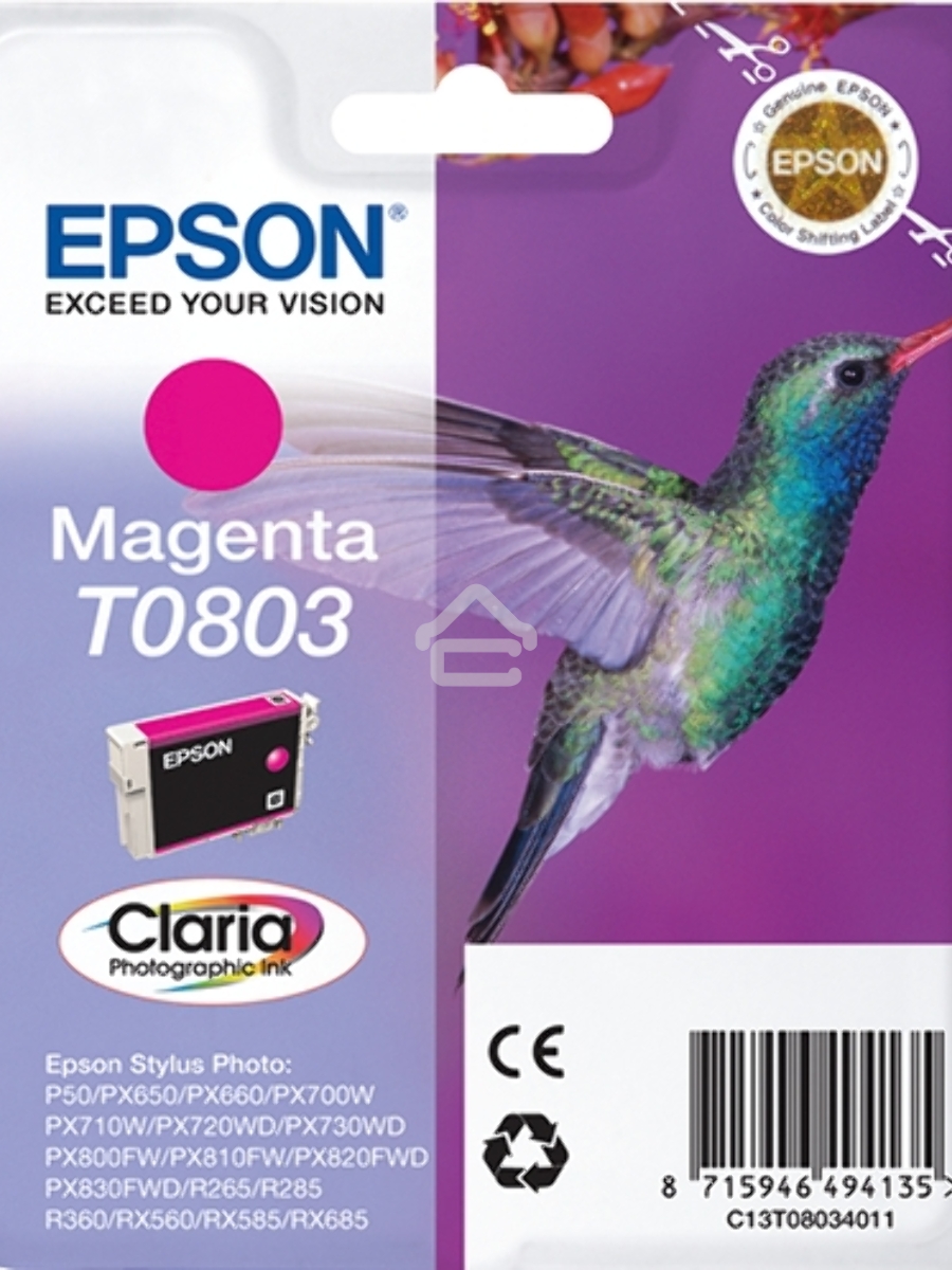 Картридж струйный Epson C13T08034011 пурпурный (330 стр.) для Epson St Ph P50/PX660/PX720WD