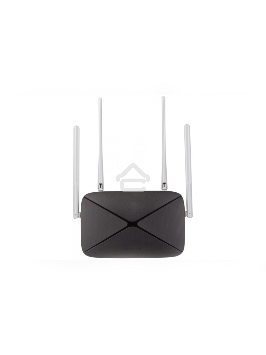 Беспроводный маршрутизатор Mercusys AC12, Dual Band, (867Мбит/с на 5 ГГц + 300Мбит/с на 2,4 ГГц)4 порта 100 Мбит/с, 4 фиксированных антенны