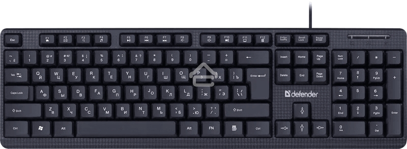 Клавиатура проводная Defender Daily HB-162, USB, черный