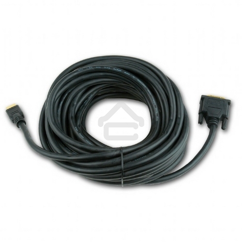 Кабель HDMI-DVI Cablexpert CC-HDMI-DVI-7.5MC, 19M/19M, single link, медь, позол.разъемы, экран, 7.5м, черный, пакет
