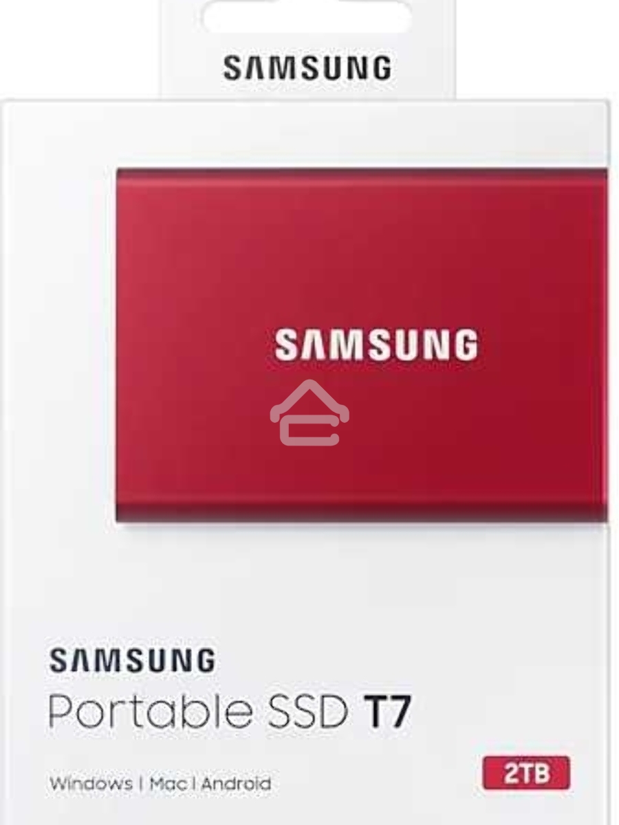 Твердотельный накопитель Samsung SSD 2TB T7, USB Type-C, R/W 1000/1050MB/s, красный