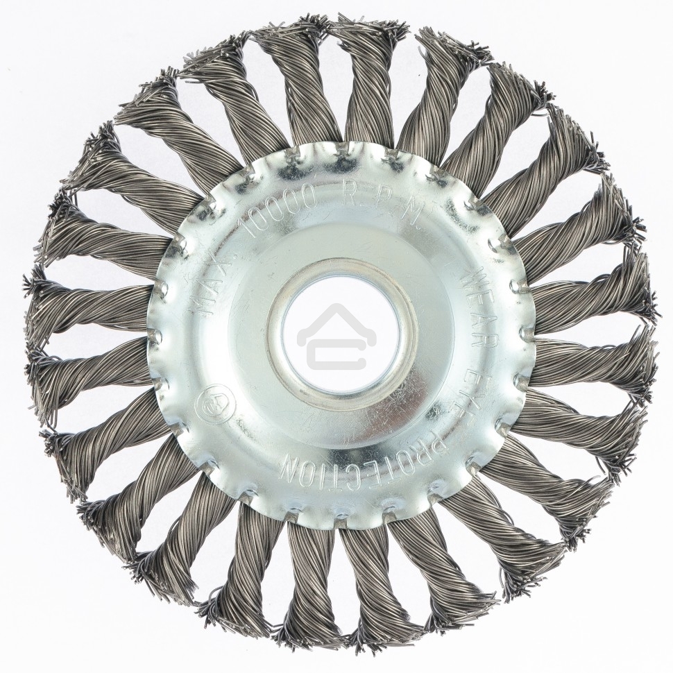 Щетка Matrix для УШМ 125 мм, посадка 22,2 мм, плоская, крученая металлическая проволока