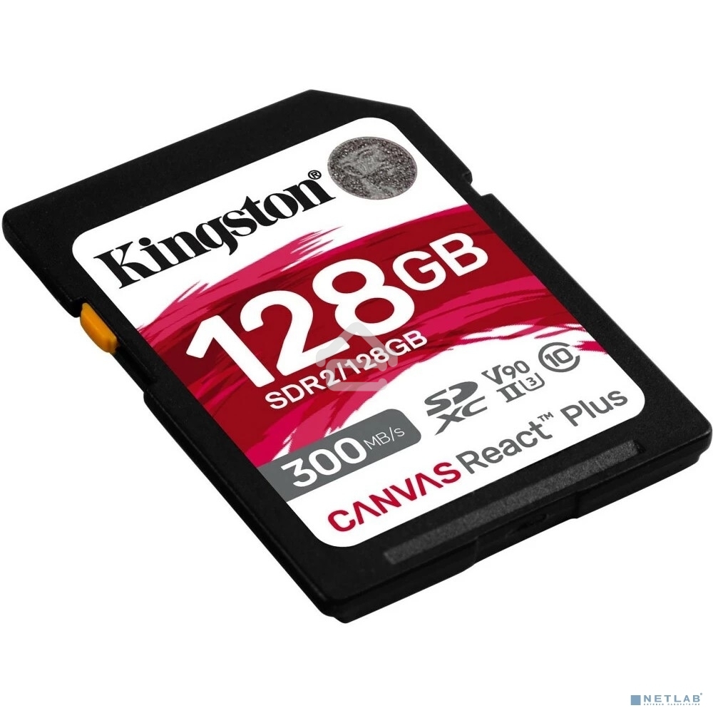 Флеш карта Kingston 128Gb Canvas React Plus SDXC UHS-II 300R/260W U3 V90