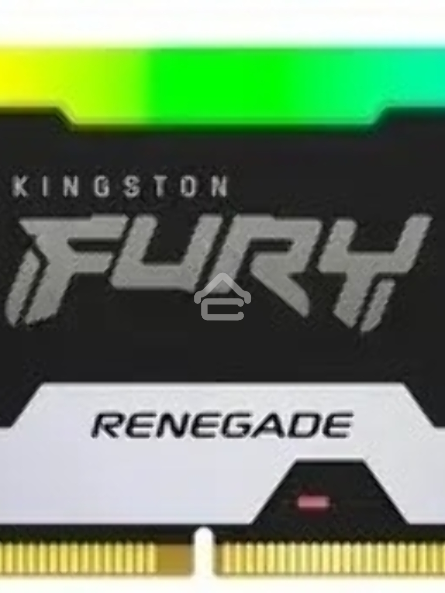 Оперативная память Kingston Fury Renegade, DDR5, 16GB (1x16GB), 6400MHz, CL32, DIMM, с радиатором, RGB, серебристый/черный