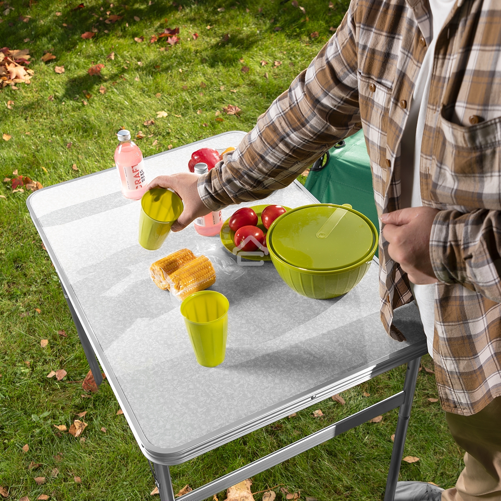 Стол складной алюм., столешница МДФ, 900x600x300/700 мм Camping Palisad