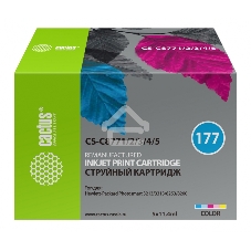 Картридж струйный Cactus CS-C8771/2/3/4/5 №177 многоцветный (11.4 мл.) для HP PS 2113/3313/8253/8200