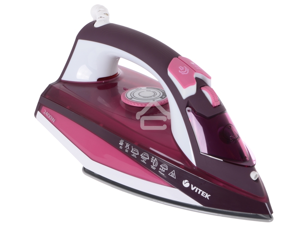 Утюг Vitek VT-1215 (PK) максимальная мощность 2400 Вт.Подошва Ceramic Ultra Care.