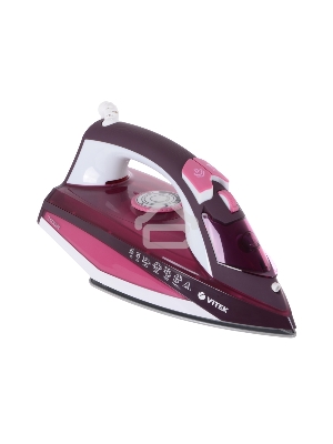 Утюг Vitek VT-1215 (PK) максимальная мощность 2400 Вт.Подошва Ceramic Ultra Care.