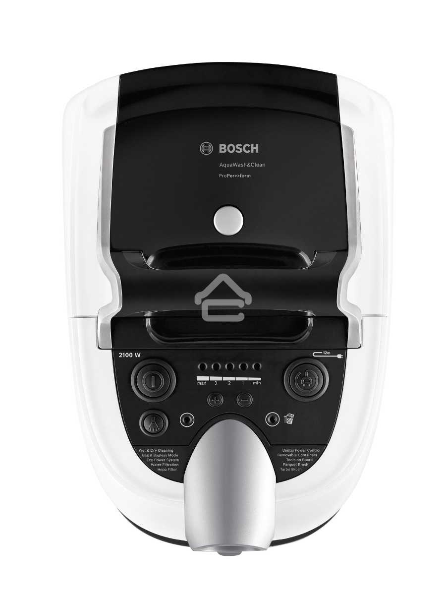 Пылесос Bosch BWD421PRO белый/черный, 230/2100 Вт, уборка влажная/сухая, пылесборник мешок/контейнер 5 л