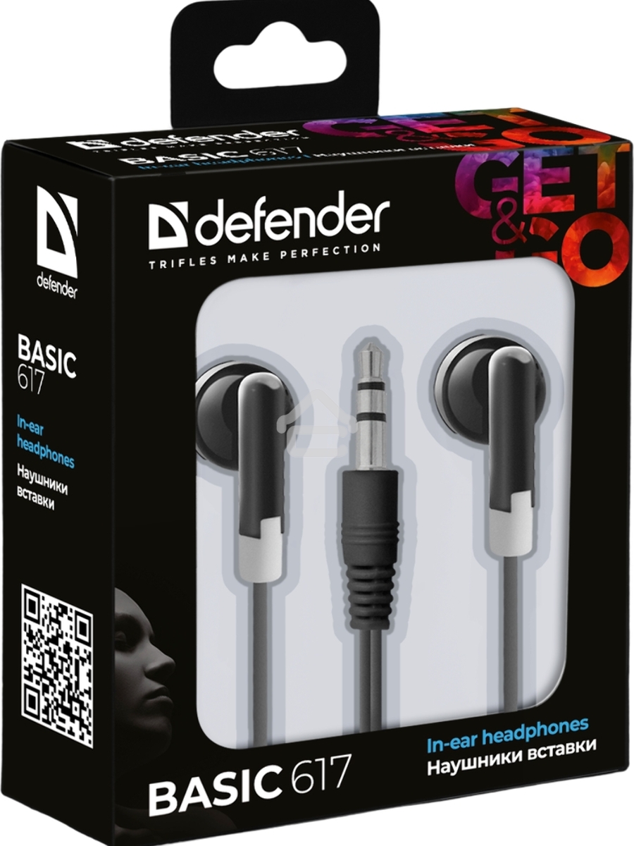 Наушники вставки Defender Basic 617 черный