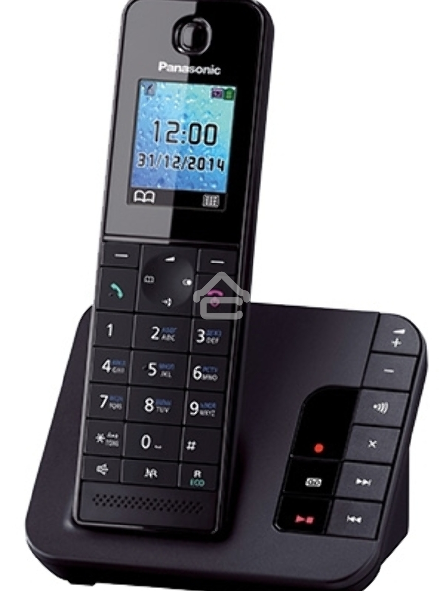 Телефон беспроводной (DECT) Panasonic KX-TGH220RUB черный {АОН, Caller ID, 