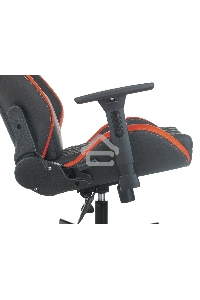 Кресло игровое Knight OUTRIDER черный/красный ромбик эко.кожа с подголов. крестовина металл