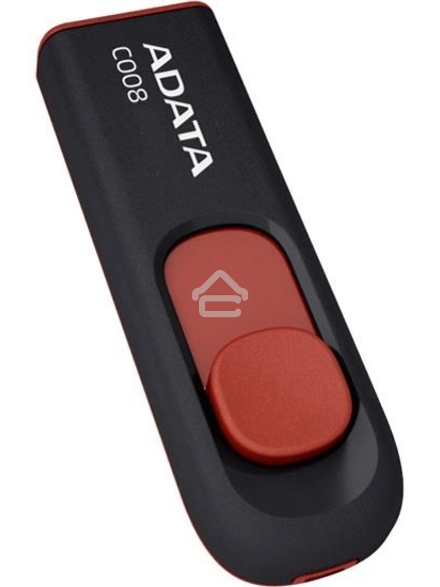 Флеш диск ADATA Flash Drive 32Gb С008 AC008-32G-RKD {USB2.0, Black-Red}